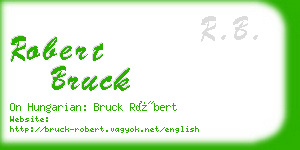 robert bruck business card
